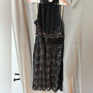 Banana Republic Black and Nude Lace Dress